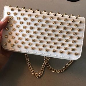 White clutch purse